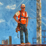 Workers Series #13 | Oil on Medite | 24 1/4" x 24"