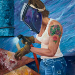 Workers Series #24 · Oil on Medite | 28 3/4" x 23 1/4"