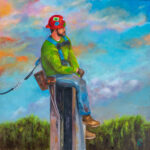 Workers Series #14 · Oil on Medite | 24" x 24 1/4"