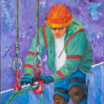 Workers Series #20 · Oil on Medite | 25 1/2" x 24 3/4"