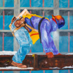 Workers Series #18 · Oil on Medite | 24 3/4" x 22 1/4"