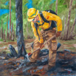 Workers Series #10 · Oil on Medite | 24 1/2" x 24 1/2"