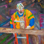 Workers Series #4 · Oil on Medite | 24 1/4" x 20 1/4"