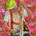 Workers Series #25 · Oil on Medite | 30 1/4" x 24 1/4"